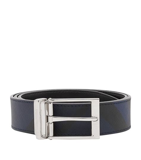 burberry reversible london check and leather belt|Men's Designer Belts .